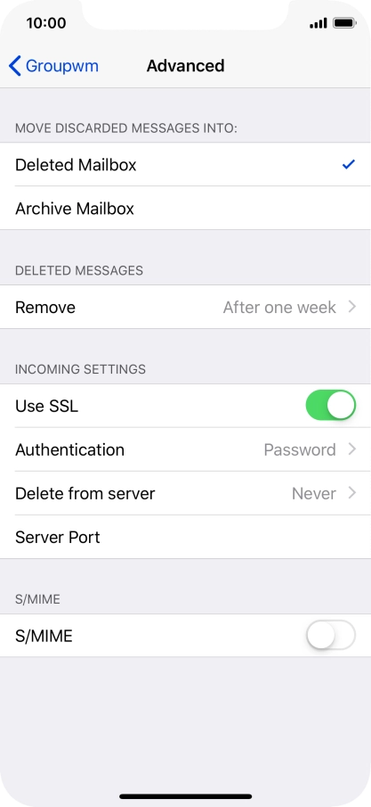 Press the indicator next to 