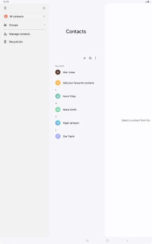 Press Manage contacts. Press Manage contacts.