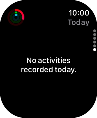 Slide your finger downwards to return to the overview with the coloured rings.