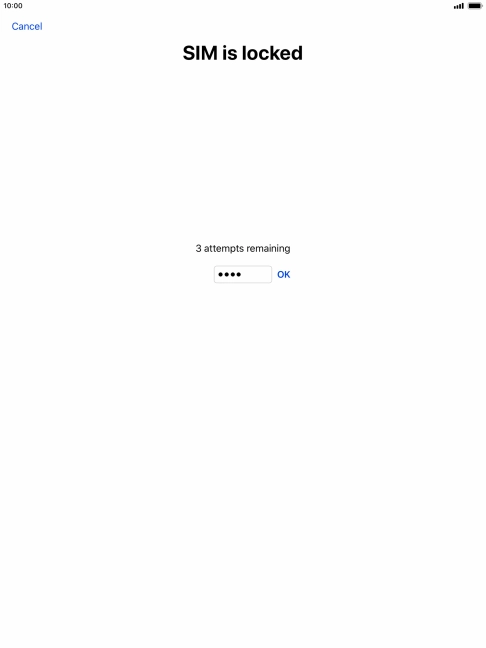If your SIM is locked, key in your PIN and press OK. If your SIM is locked, key in your PIN and press OK.
