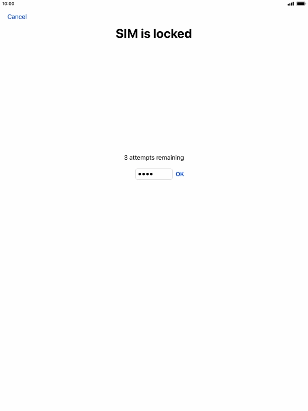 If your SIM is locked, key in your PIN and press OK. If your SIM is locked, key in your PIN and press OK.