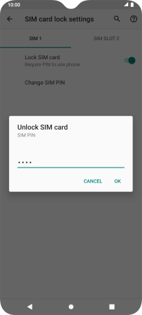 Key in your PIN and press OK. Key in your PIN and press OK.