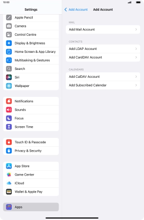 Press Add Mail Account.
