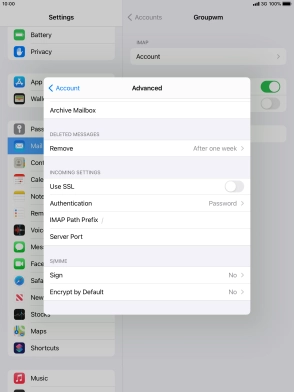 Press Authentication.