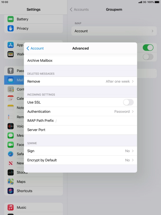 Press Authentication.