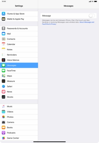 Press the indicator next to 