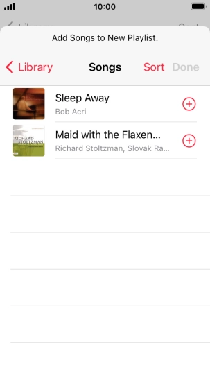 Go to the required category and press the required audio file.
