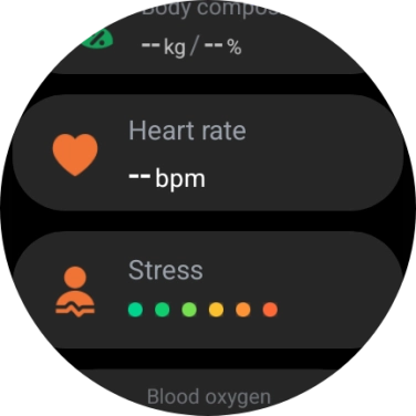 Press Heart rate.