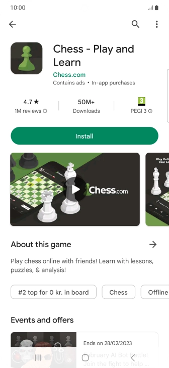 Press Install and follow the instructions on the screen to install the app.