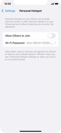 Press Wi-Fi Password and key in the required password.