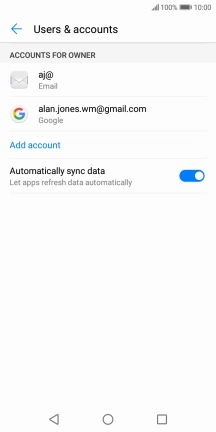 Press the required email account.