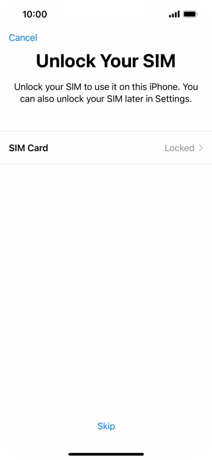 Press SIM Card.