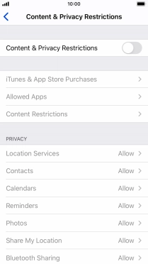 Press the indicator next to 