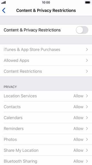 Press the indicator next to 
