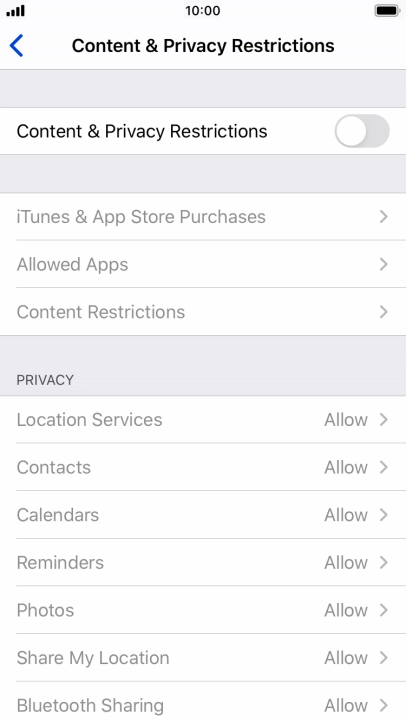 Press the indicator next to 