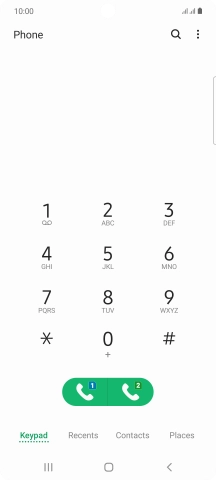 Press the menu icon.