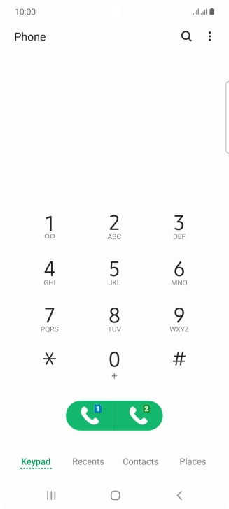 Press the menu icon.