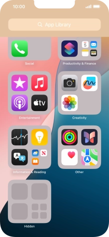 The app is now placed in the Hidden folder in the App Library.
