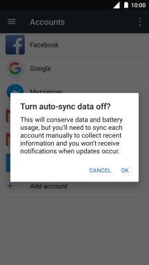 Press OK to turn the function on or off.