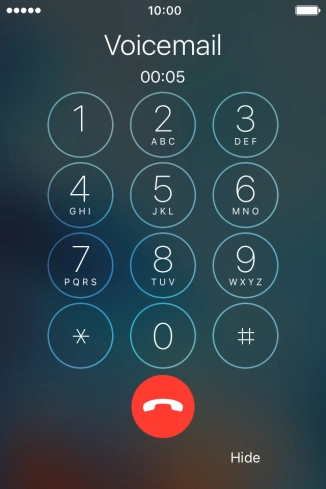 Press the end call icon to end the call.