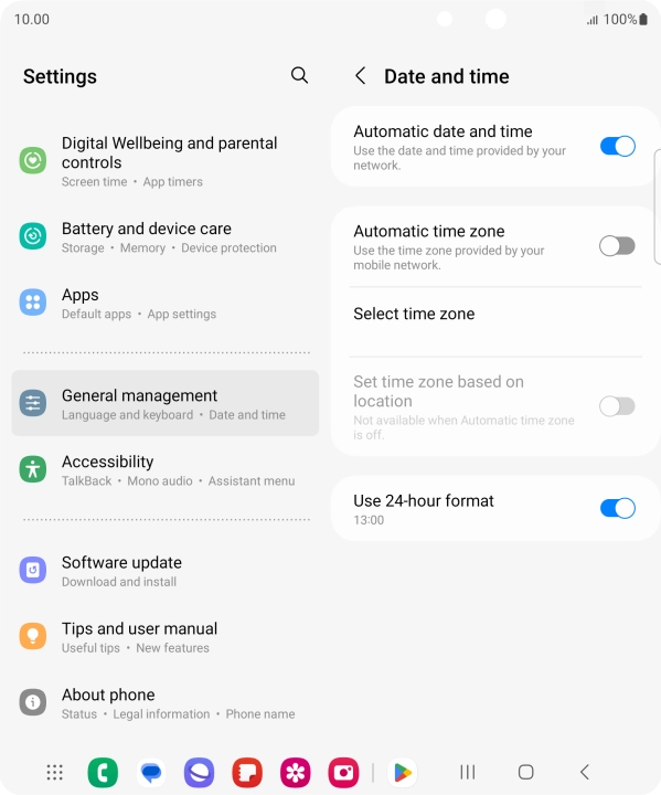 Press the indicator next to 