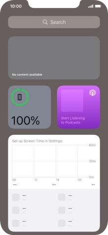 Slide your finger upwards on the screen.