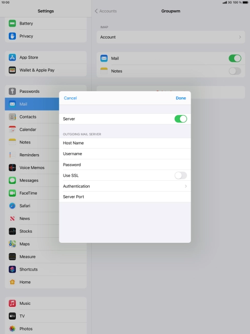 Press Authentication.