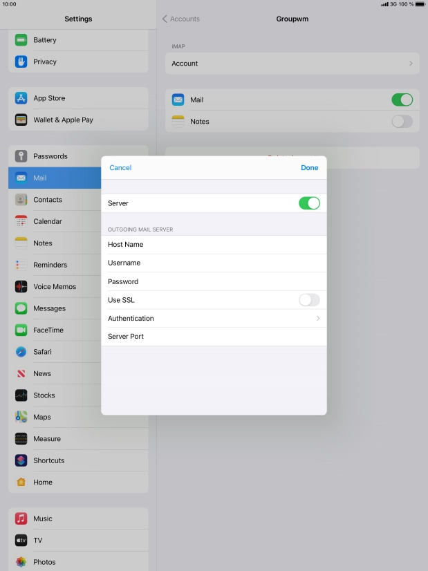 Press Authentication.