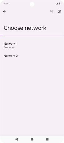 Press the required network.