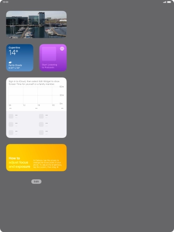 Press and hold the required Widget Stack.