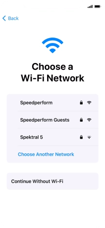 Press the required Wi-Fi network.