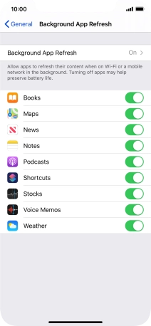 Press Background App Refresh.