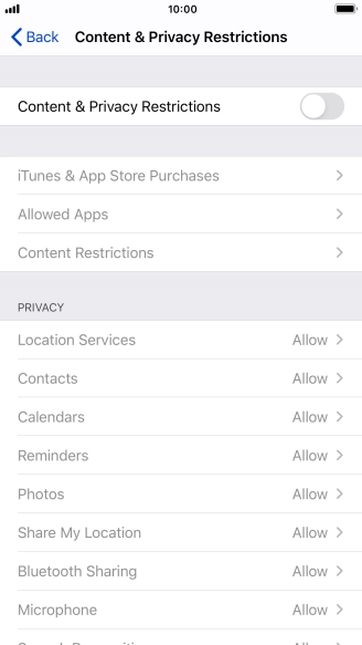 Press the indicator next to 