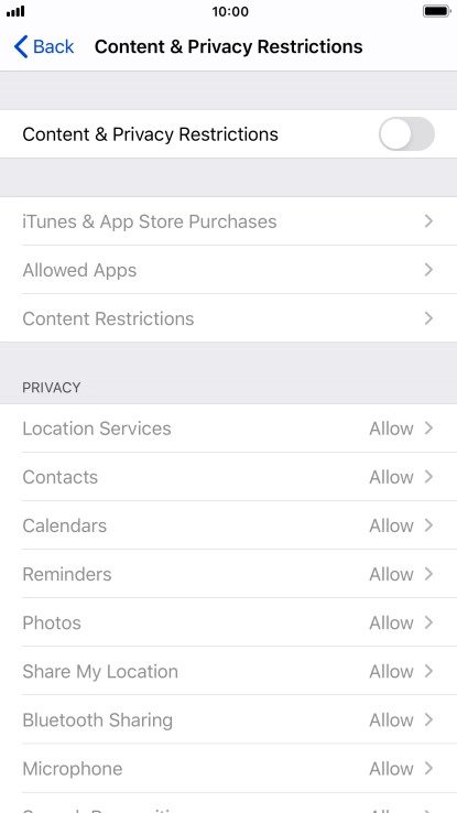 Press the indicator next to 