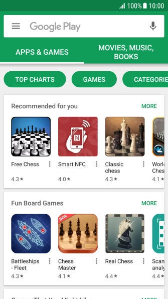 Press the search field.