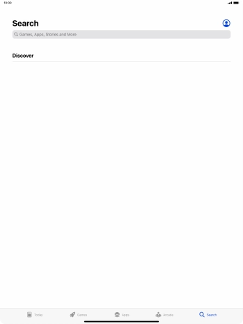 Press the search field.