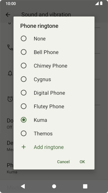 Press the required ring tones to hear them.