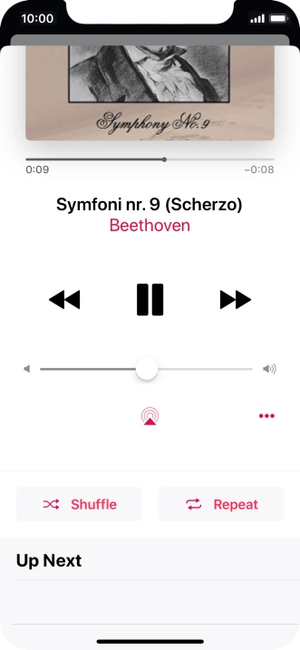 Press Shuffle to turn the function on or off.