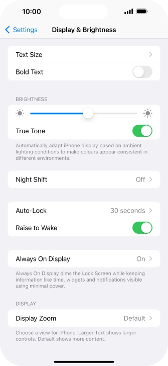 Press Always On Display.