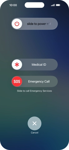 Press and drag the power off icon right.