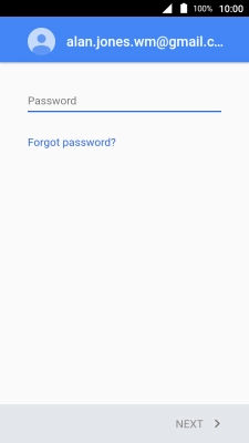 Press Password and key in the password for your Google account.
