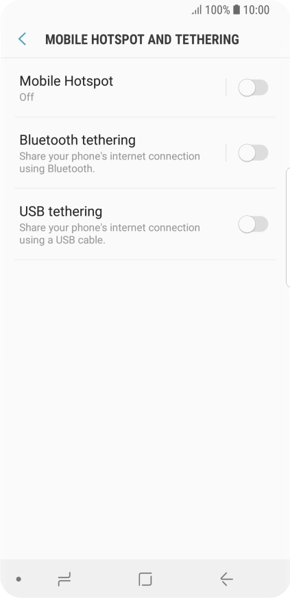 Press Mobile Hotspot.