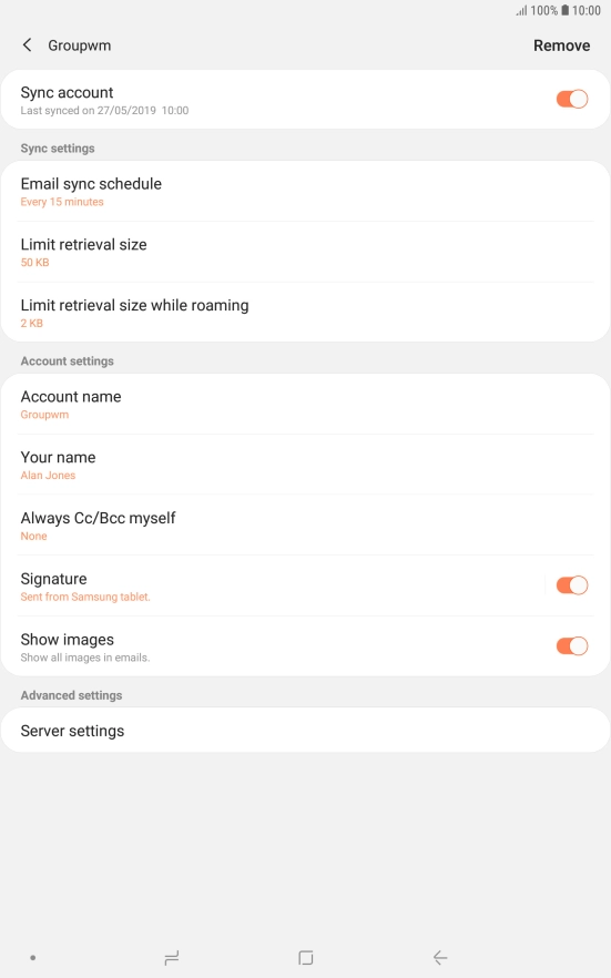 Press the indicator next to 