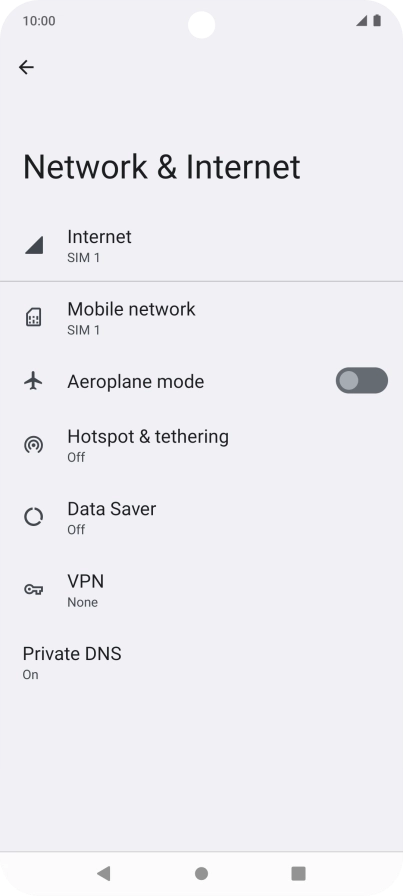 Press Mobile network.