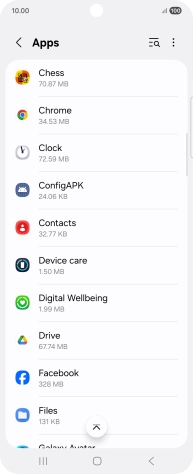 Press the required app. Press the required app.