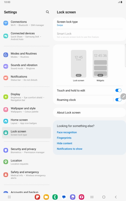 Press Screen lock type. Press Screen lock type.