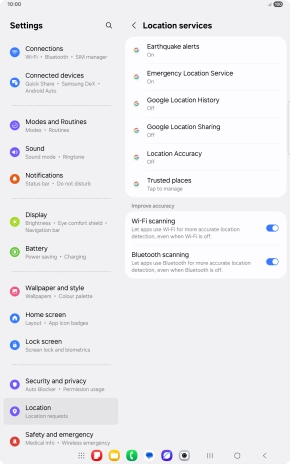 Press Location Accuracy.