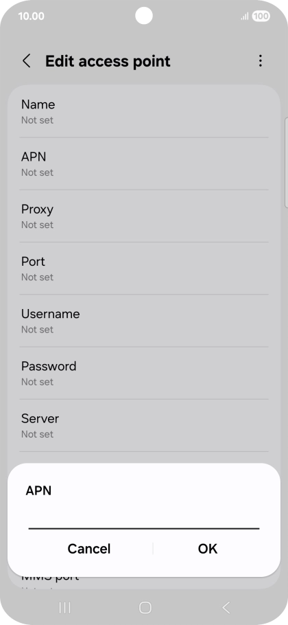 Key in live.vodafone.com and press OK. Key in live.vodafone.com and press OK.