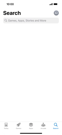 Press the search field and key in the name or subject of the required app.