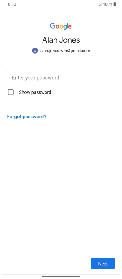 Press the field below 